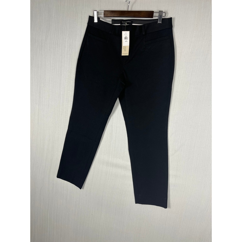 Banana Republic Sloan Slim Ankle Pants Womens 8P Black NWT Office Professional